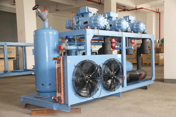Unit Kompresor Sekrup Industri Dingin Udara Kondisi Baru Unit Kondensasi Fitur Otomatis Inti adalah Mesin Refrigerat Refcomp kompresor