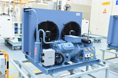 Refcomp Biru Tipe terbuka pendingin udara Semi Hermetic Condensing Unit Efisiensi Tinggi Kebisingan Dan Stabilitas