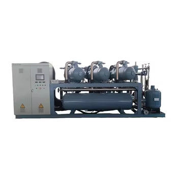 Sistem pendingin sekrup multi-kompresor kapasitas tinggi Unit kondensasi dengan rak kompresor kapasitas tinggi untuk Cold St